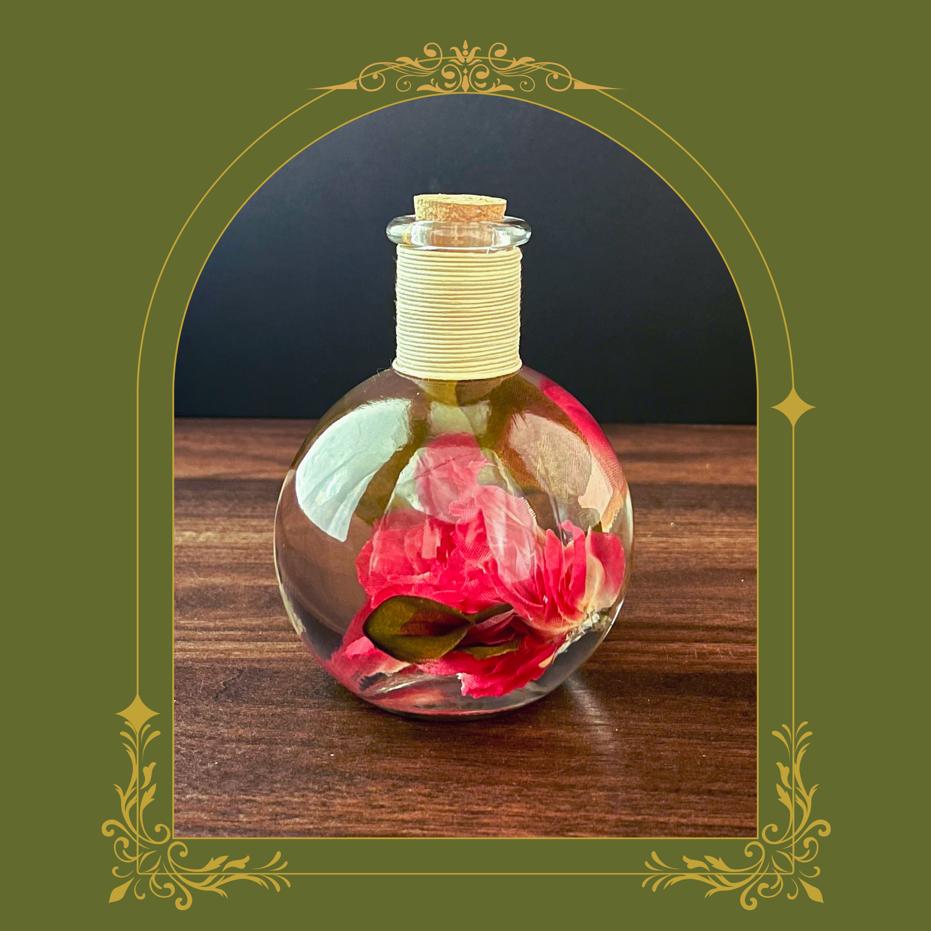 Red Rose Botanical Specimen