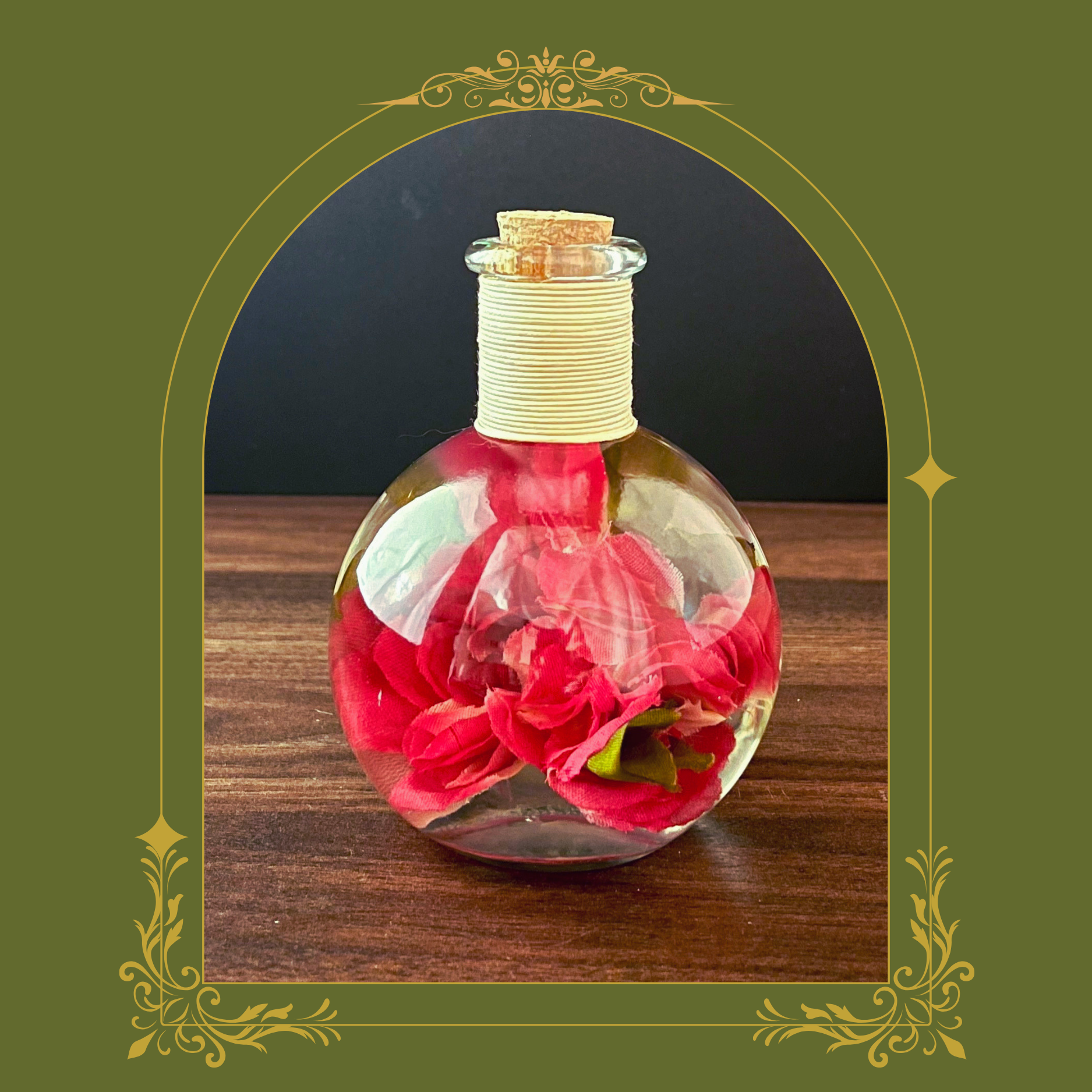 Red Rose Botanical Specimen