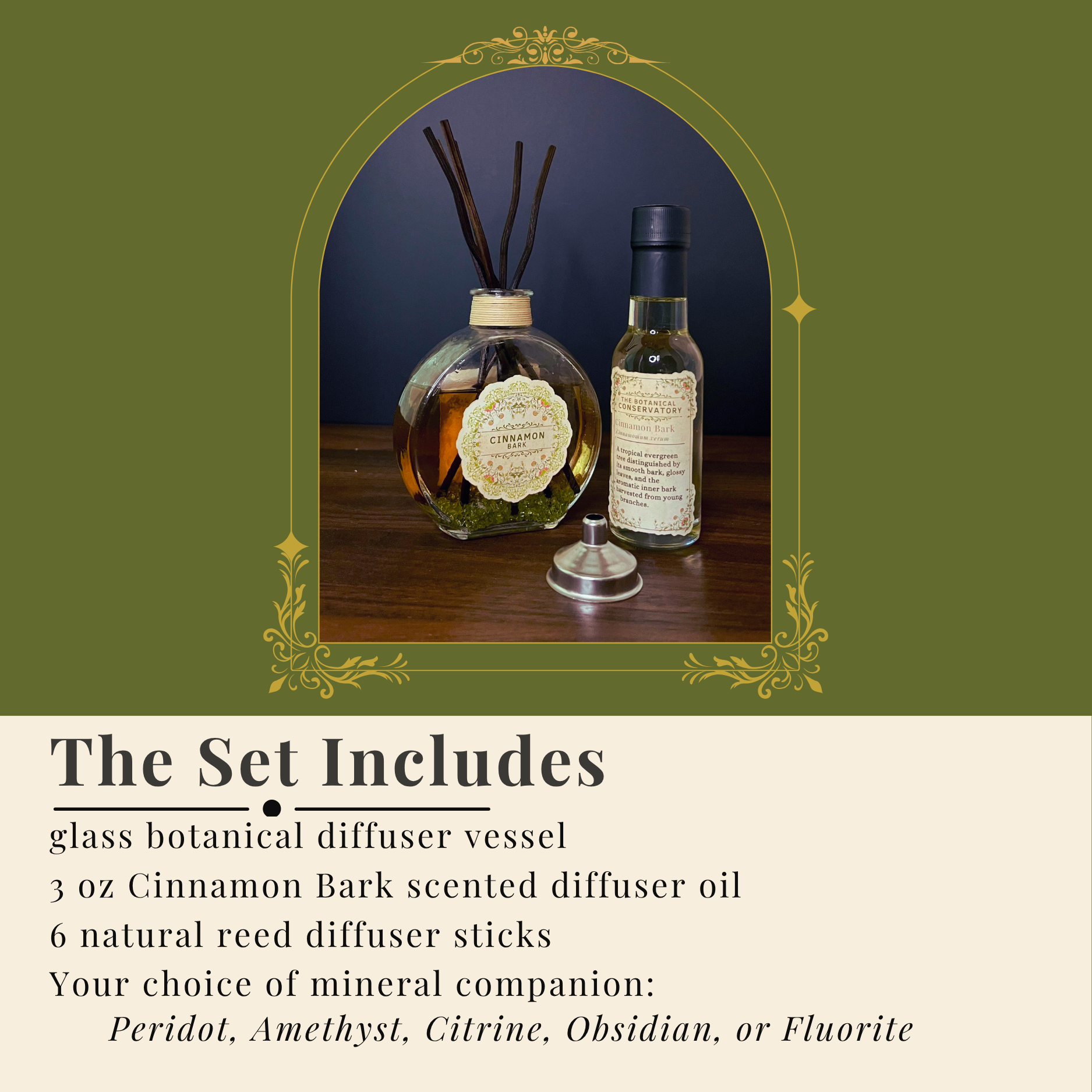 Cinnamon Bark Reed Diffuser Set