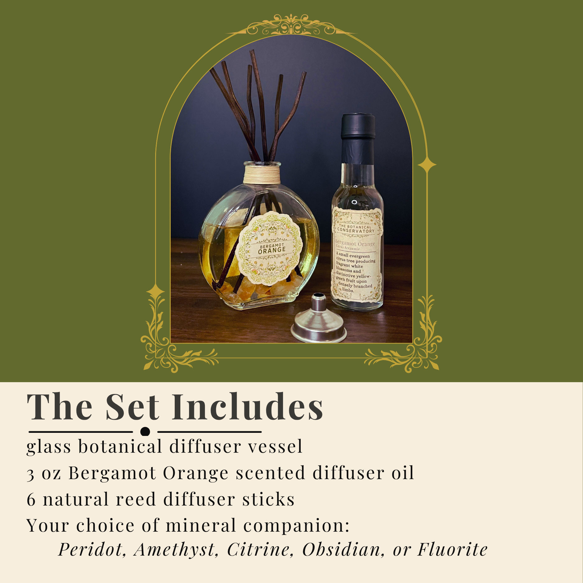 Bergamot Orange Reed Diffuser Set