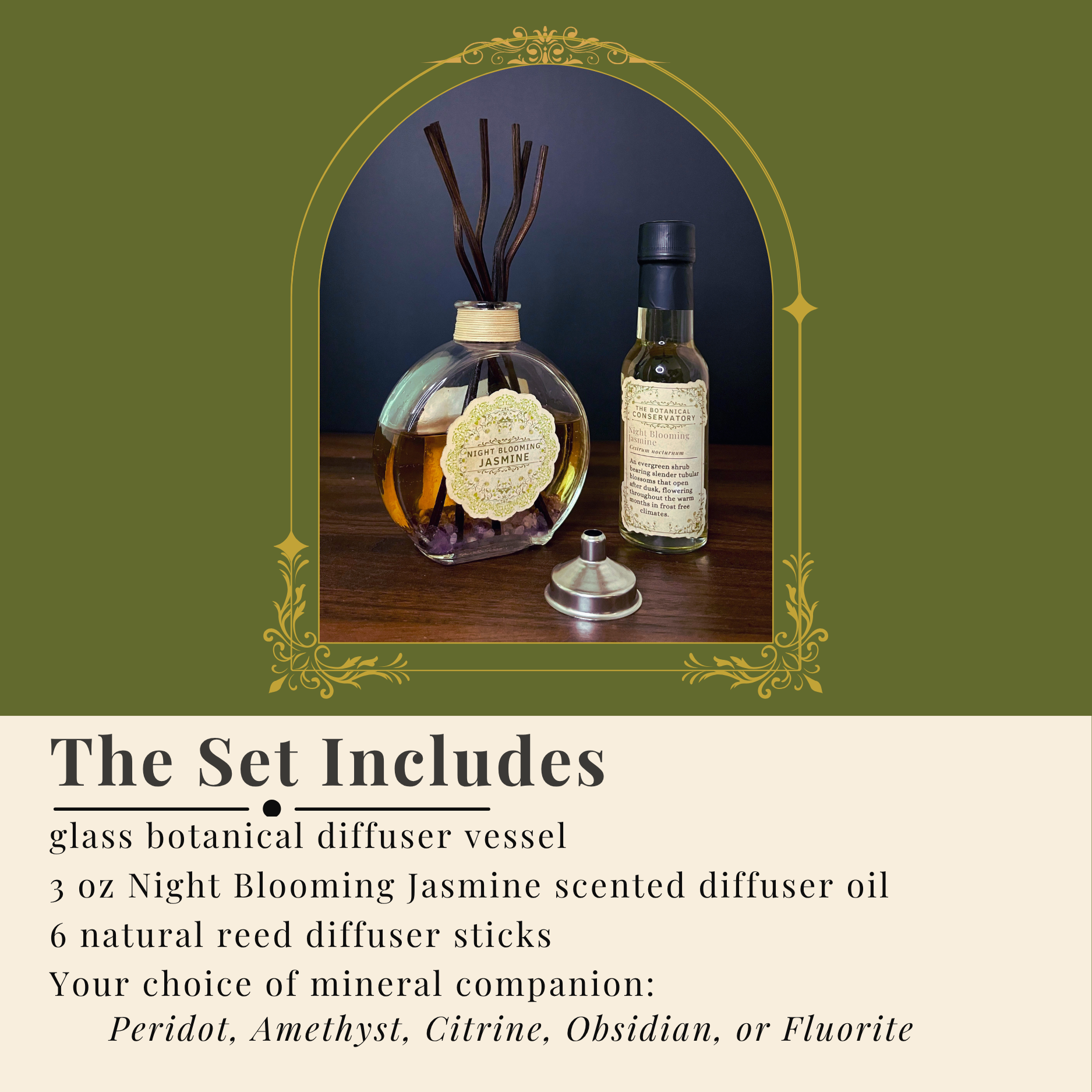Night Blooming Jasmine Reed Diffuser Set